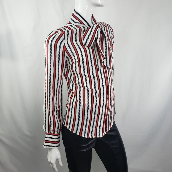 PRICH Pride & Rich Striped Blouse Small Medium - Picture 6 of 8